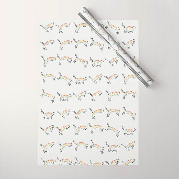 Rainbow Cat Wrapping Paper Gallery Image 1