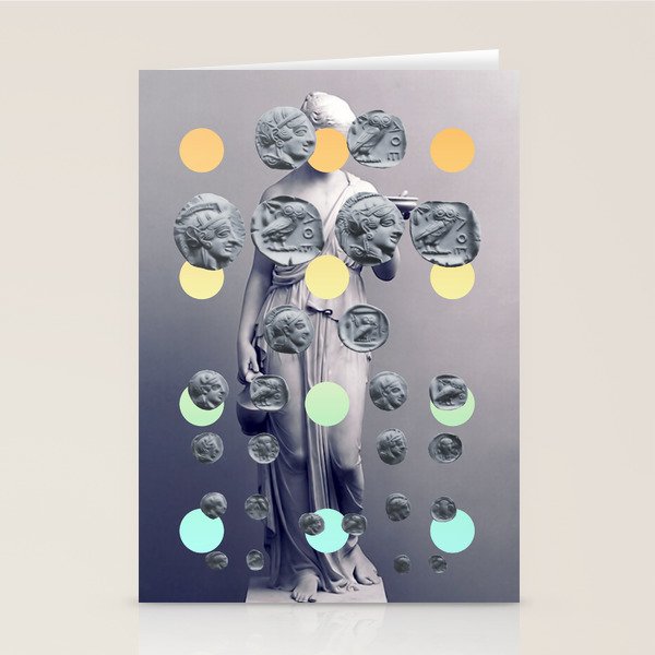 Statue With A Dot Gradient 1 Stationery Card Gallery Image 1
