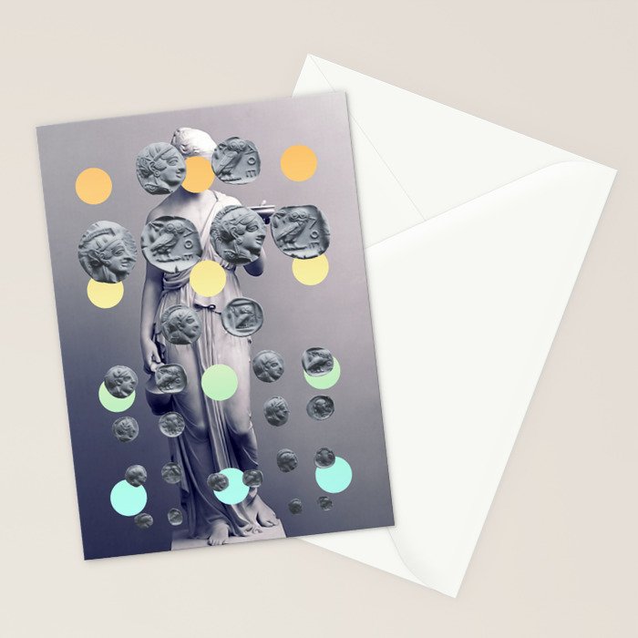 Statue With A Dot Gradient 1 Stationery Card Gallery Image 2