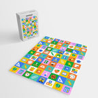 Fun colorful back to school mosaic pattern Jigsaw Puzzle Gallery Image 2