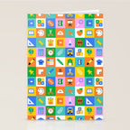 Fun colorful back to school mosaic pattern Stationery Card Gallery Image 2