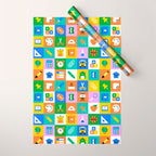 Fun colorful back to school mosaic pattern Wrapping Paper Gallery Image 1