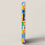 Fun colorful back to school mosaic pattern iPhone Case Gallery Image 2