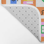 Fun colorful back to school mosaic pattern Bath Mat Gallery Image 2