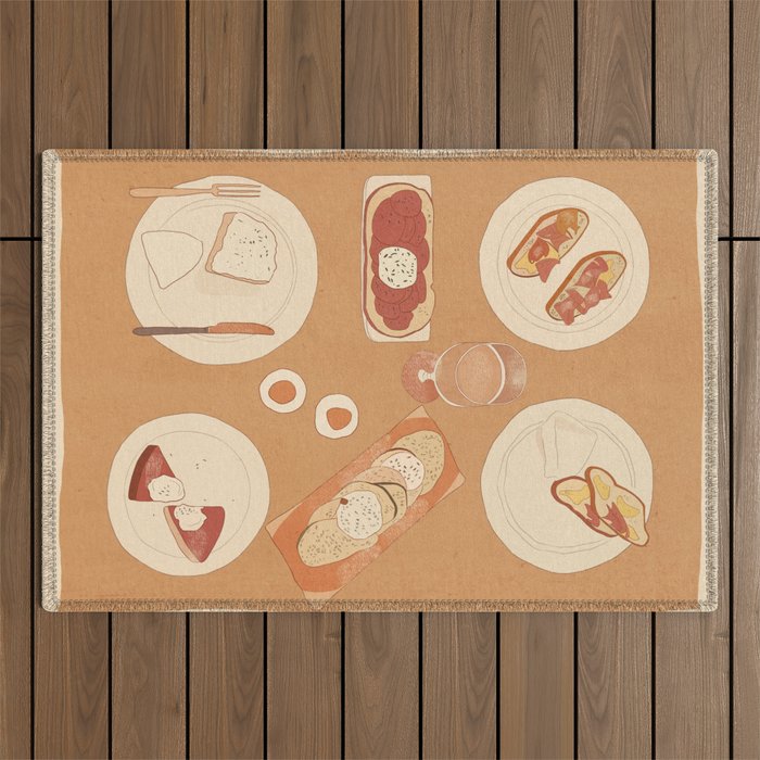 Breakfast Outdoor Rug Gallery Image 1