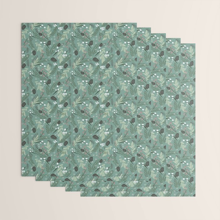 Christmas Foliage  - Pine Wrapping Paper Gallery Image 3