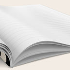 Long Blocks Vertical Horizontal Geometric Minimalist Pattern in Black and Almond Cream Notebook Gallery Image 2