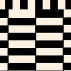 Long Blocks Vertical Horizontal Geometric Minimalist Pattern in Black and Almond Cream Coffee Mug Gallery Image 2