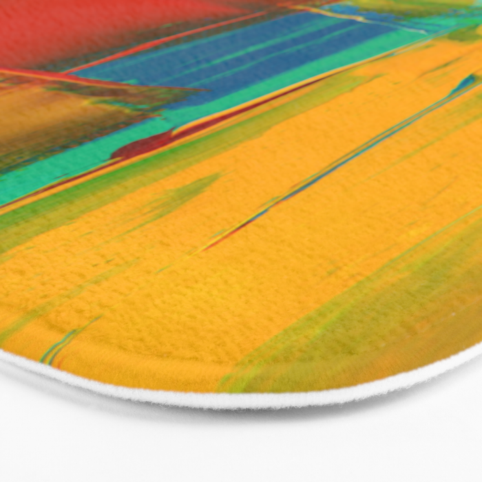 Mid Century Abstract Art Bath Mat Gallery Image 3