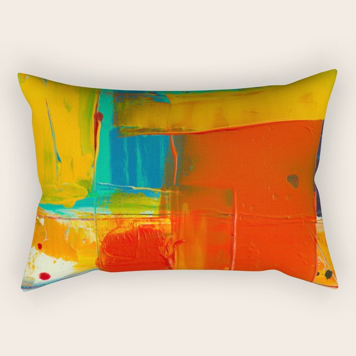 Mid Century Abstract Art Rectangular Pillow Gallery Image 2