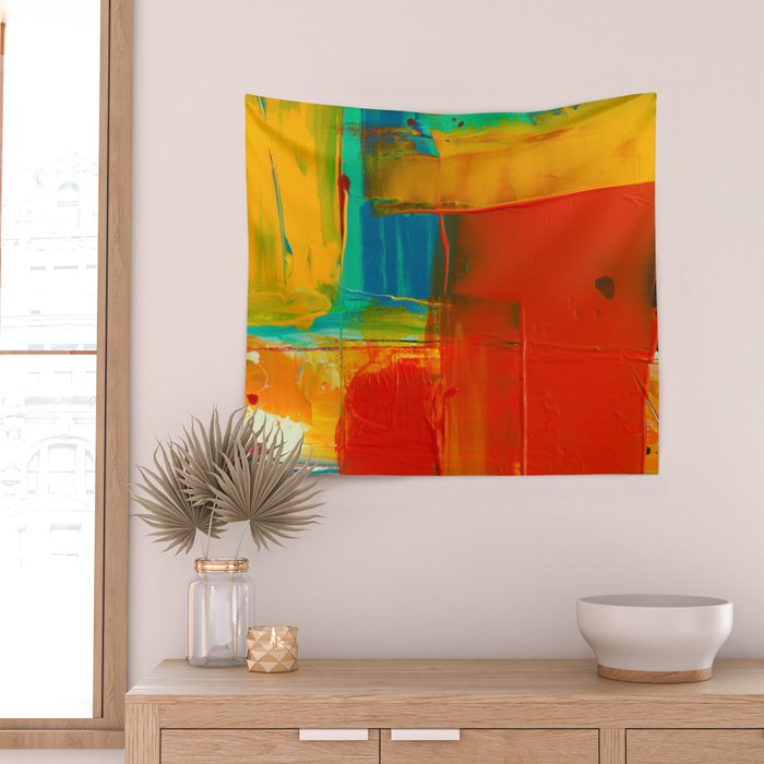 Mid Century Abstract Art Wall Tapestry Gallery Image 2