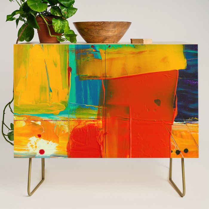 Mid Century Abstract Art Credenza Gallery Image 1