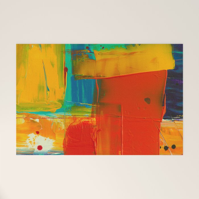 Mid Century Abstract Art Welcome Mat Gallery Image 1