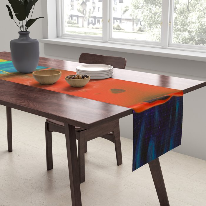 Mid Century Abstract Art Table Runner Gallery Image 2