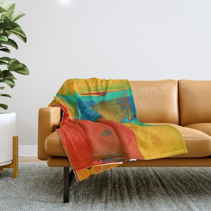 Mid Century Abstract Art Throw Blanket Gallery Image 1