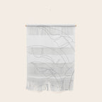 Minimal Line Art Banana Leaves Wall Hanging Gallery Image 1