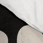 Mid Century Modern Organic Shapes 352 Black and Linen White Comforter Gallery Image 4