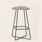 Marble hexagons and rose gold on black Stool Gallery Image 1
