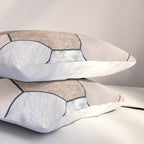 Marble hexagons and rose gold on black Pillow Sham Gallery Image 3