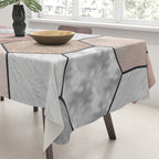 Marble hexagons and rose gold on black Tablecloth Gallery Image 3