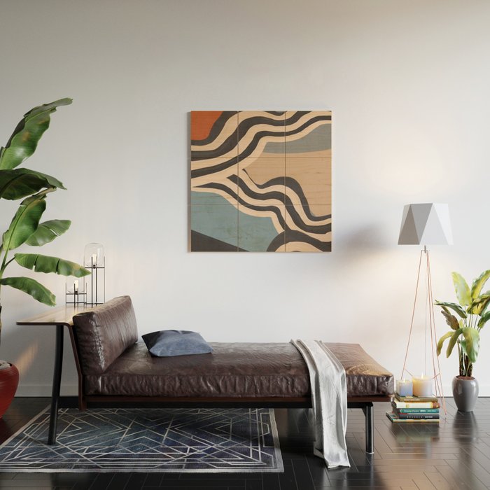 Modern Abstract Art 56 Wood Wall Art Gallery Image 2