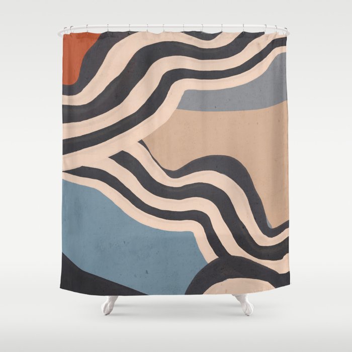 Modern Abstract Art 56 Shower Curtain Gallery Image 1