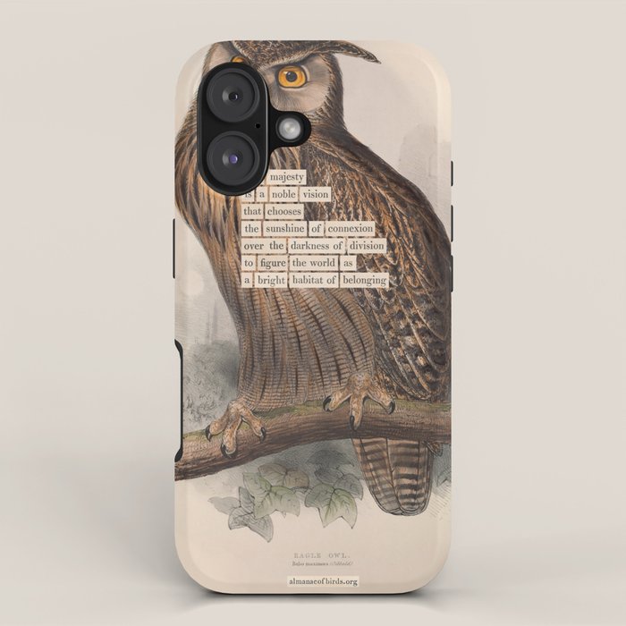 Bird Divinations: Eagle Owl (about: almanacofbirds.org) iPhone Case Gallery Image 1