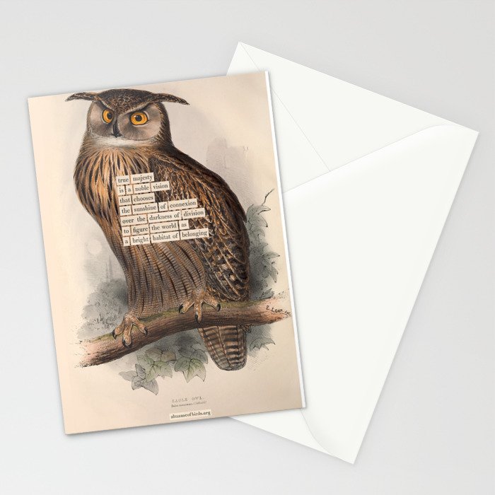 Bird Divinations: Eagle Owl (about: almanacofbirds.org) Stationery Card Gallery Image 2