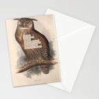 Bird Divinations: Eagle Owl (about: almanacofbirds.org) Stationery Card Gallery Image 2