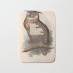 Bird Divinations: Eagle Owl (about: almanacofbirds.org) Bath Mat Gallery Image 1
