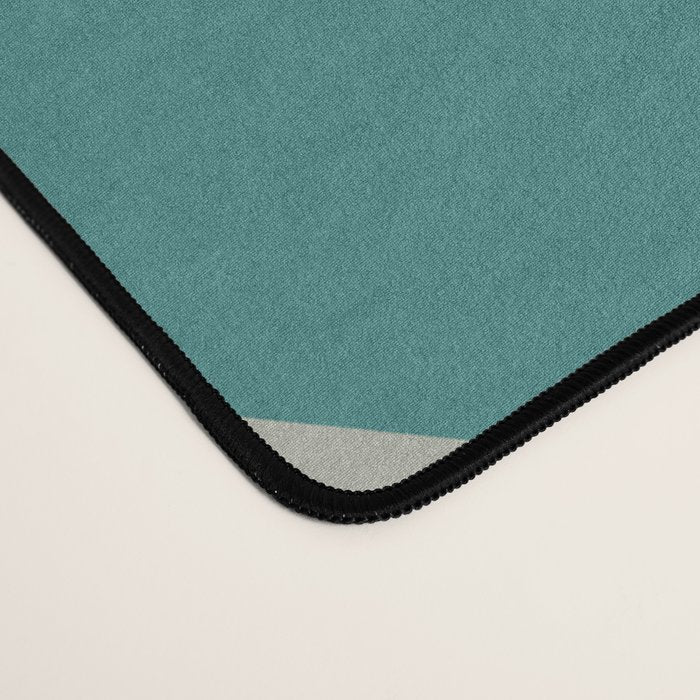 Retro 1950s Art Pattern Diamonds Teal Gold Desk Mat Gallery Image 4