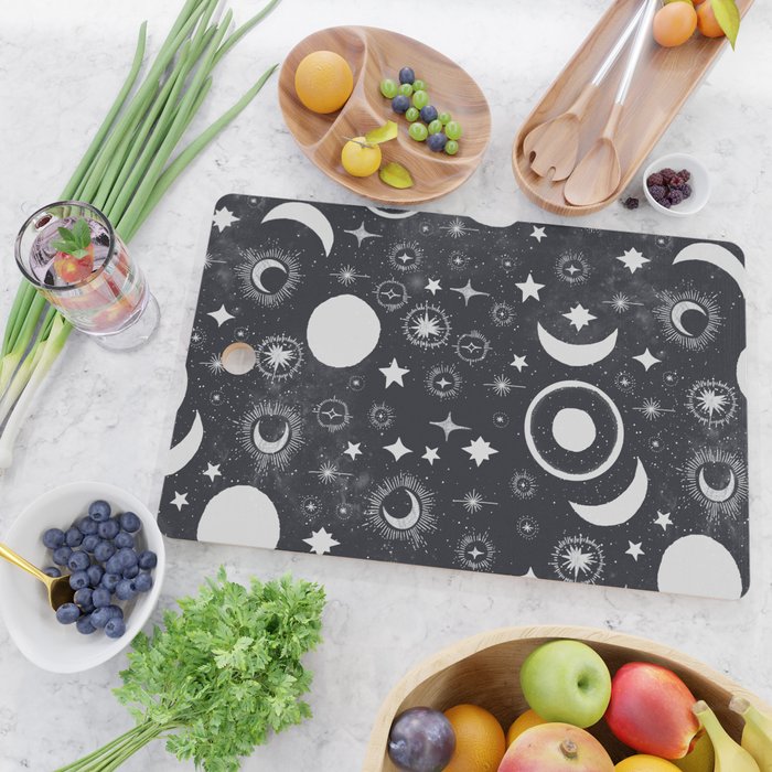 Celestial dark pattern DS Cutting Board Gallery Image 2