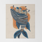 Whale Village Throw Blanket Gallery Image 2