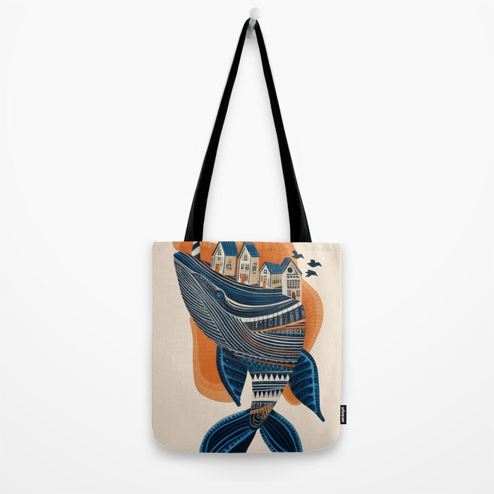 Whale Village Tote Bag Gallery Image 2