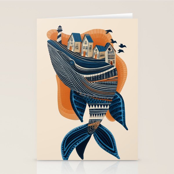 Whale Village Stationery Card Gallery Image 2