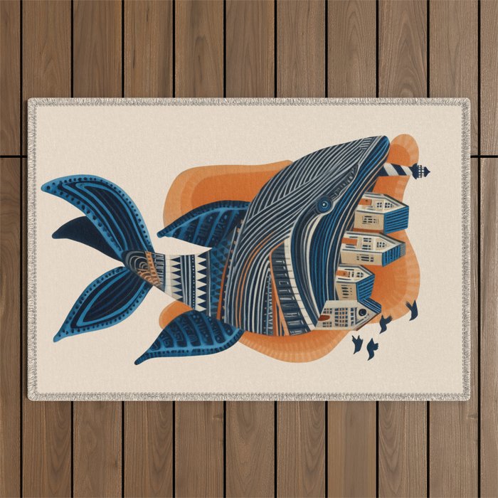 Whale Village Outdoor Rug Gallery Image 1