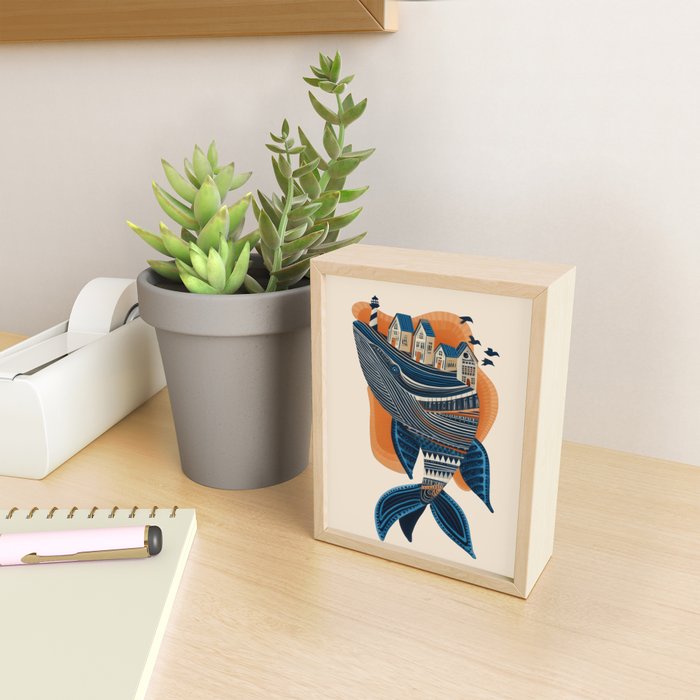 Whale Village Mini Art Print Gallery Image 2