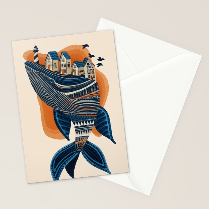 Whale Village Stationery Card Gallery Image 2