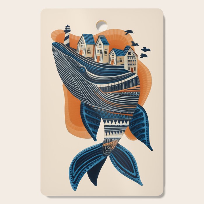 Whale Village Cutting Board Gallery Image 1