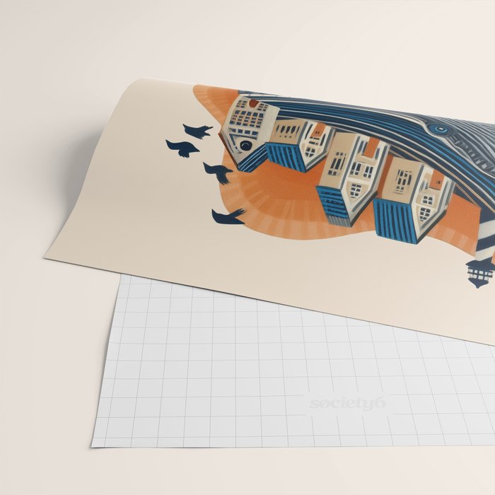 Whale Village Wrapping Paper Gallery Image 2
