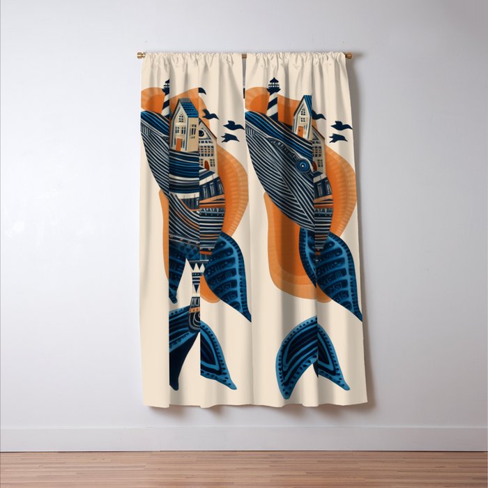 Whale Village Window Curtain Gallery Image 3