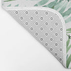 Watercolor palm leaves pattern Bath Mat Gallery Image 2