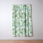 Watercolor palm leaves pattern Window Curtain Gallery Image 3