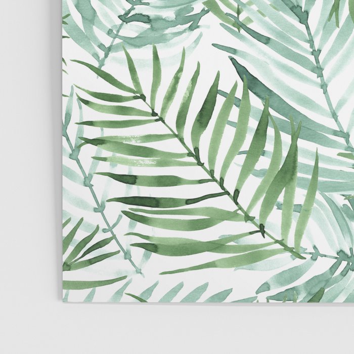 Watercolor palm leaves pattern Poster Gallery Image 3