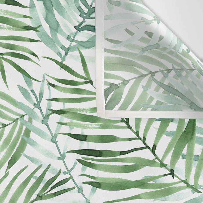 Watercolor palm leaves pattern Wall Tapestry Gallery Image 3