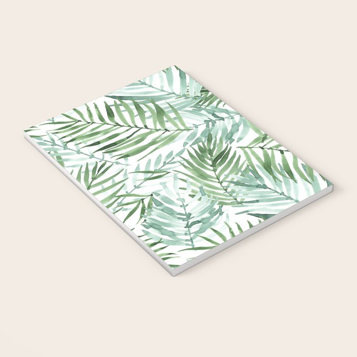 Watercolor palm leaves pattern Notebook Gallery Image 3