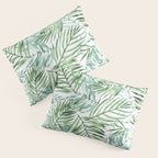 Watercolor palm leaves pattern Pillow Sham Gallery Image 3
