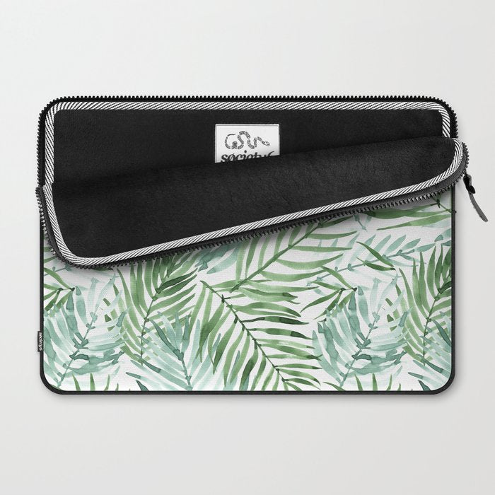 Watercolor palm leaves pattern Laptop Sleeve Gallery Image 2