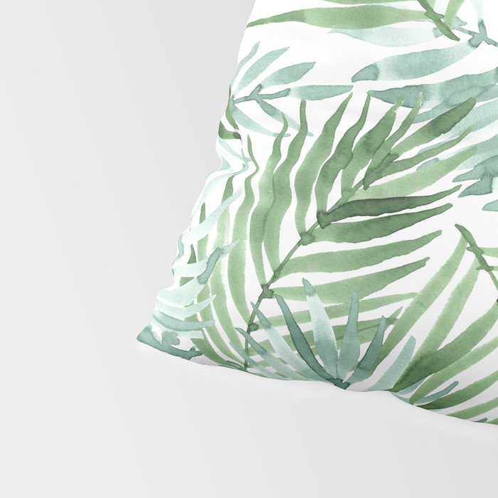 Watercolor palm leaves pattern Pillow Sham Gallery Image 4