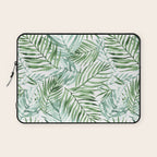 Watercolor palm leaves pattern Laptop Sleeve Gallery Image 1